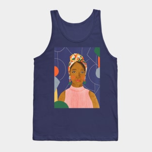 Portrait of a Turban Beauty Tank Top